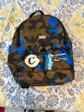 Cookies Blue & Brown Camo Backpack for Men
